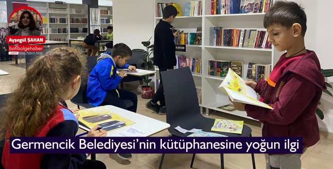 Germencik Belediyesi’nin kütüphanesine yoğun ilgi