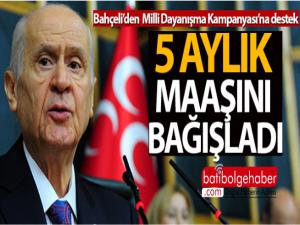 MHP Lideri Bahçeliden, Biz Bize Yeteriz Türkiyem kampanyasına destek.